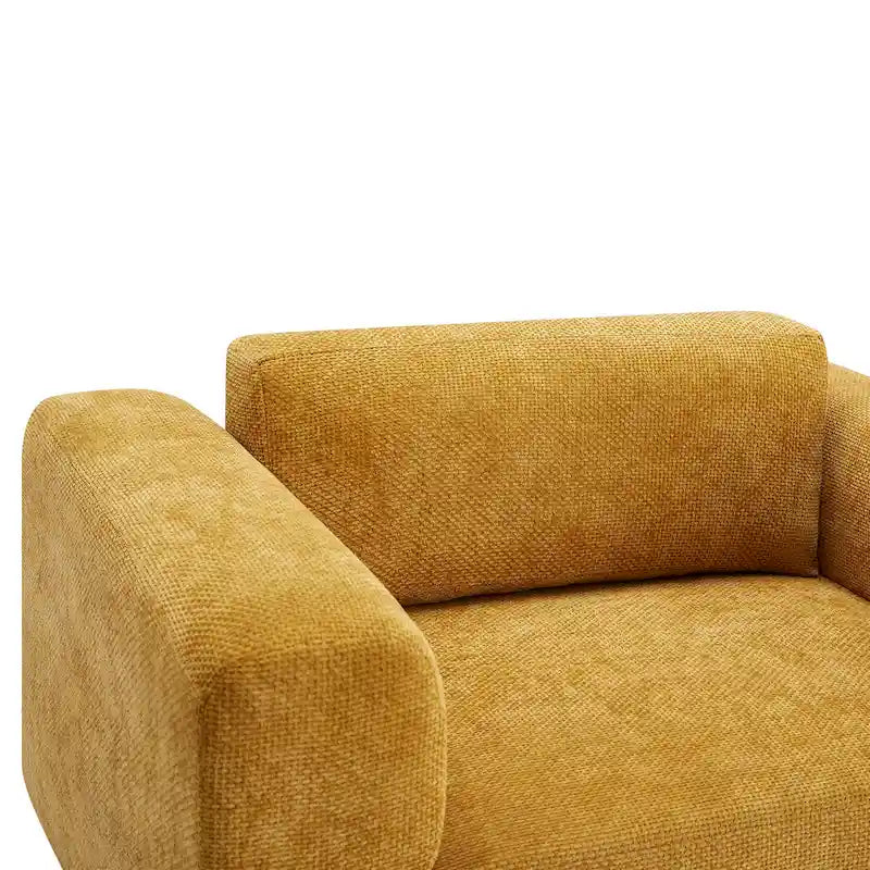 45.5" Woven Velvet Fabric Accent Chair with High-Density Cushion