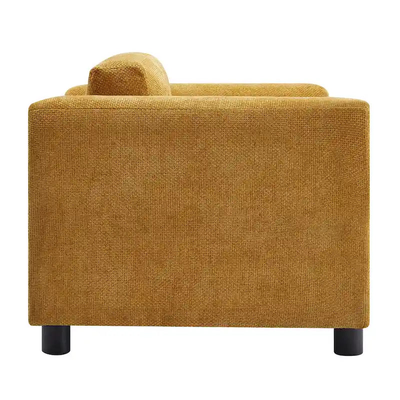 45.5" Woven Velvet Fabric Accent Chair with High-Density Cushion