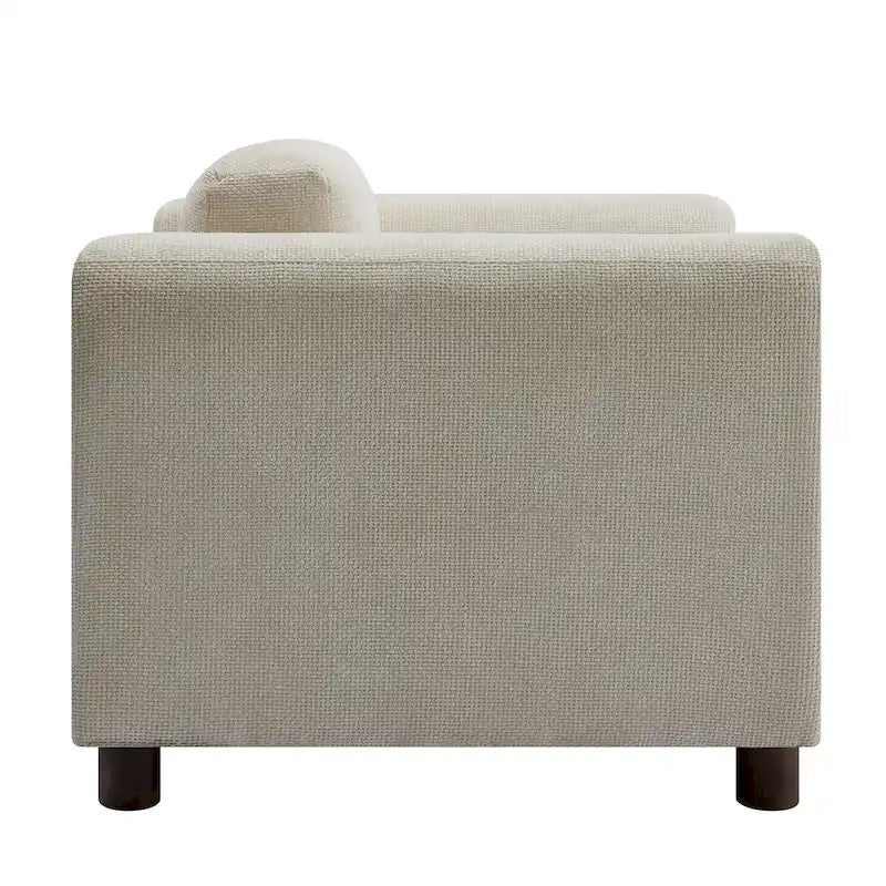 45.5" Woven Velvet Fabric Accent Chair with High-Density Cushion