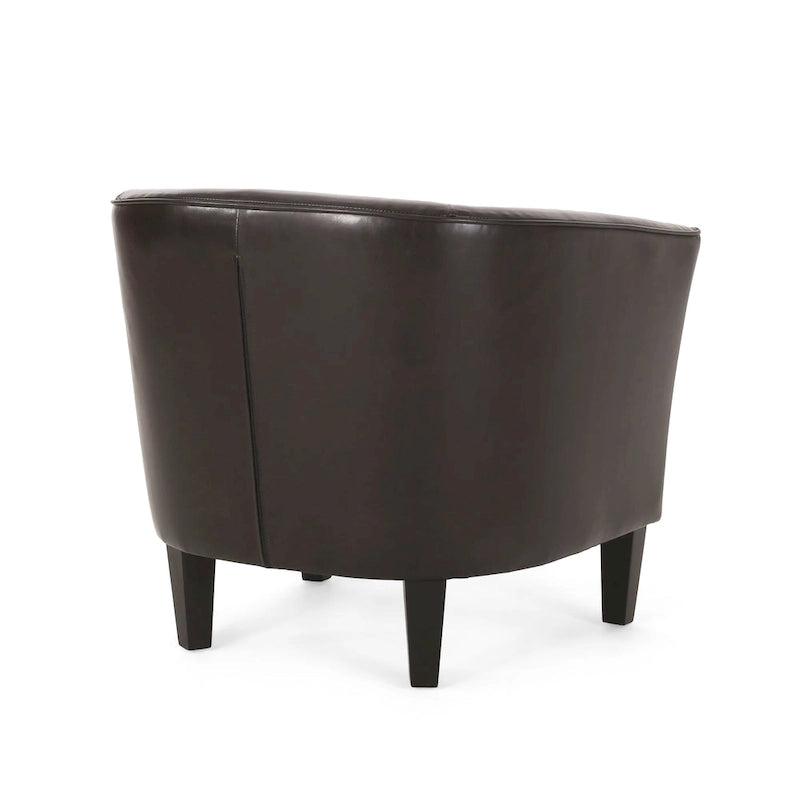 28.75 PU Upholstered Club Chair with Birch Legs