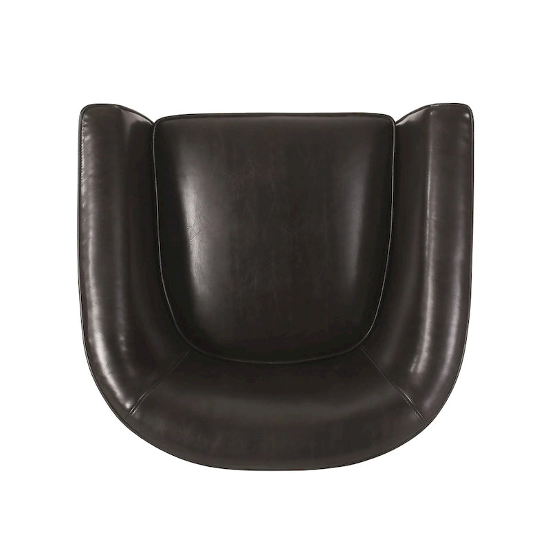 28.75 PU Upholstered Club Chair with Birch Legs