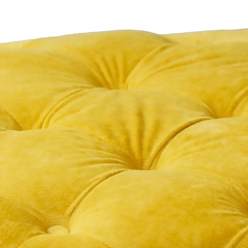Modern Velvet Square Tufted Ottoman