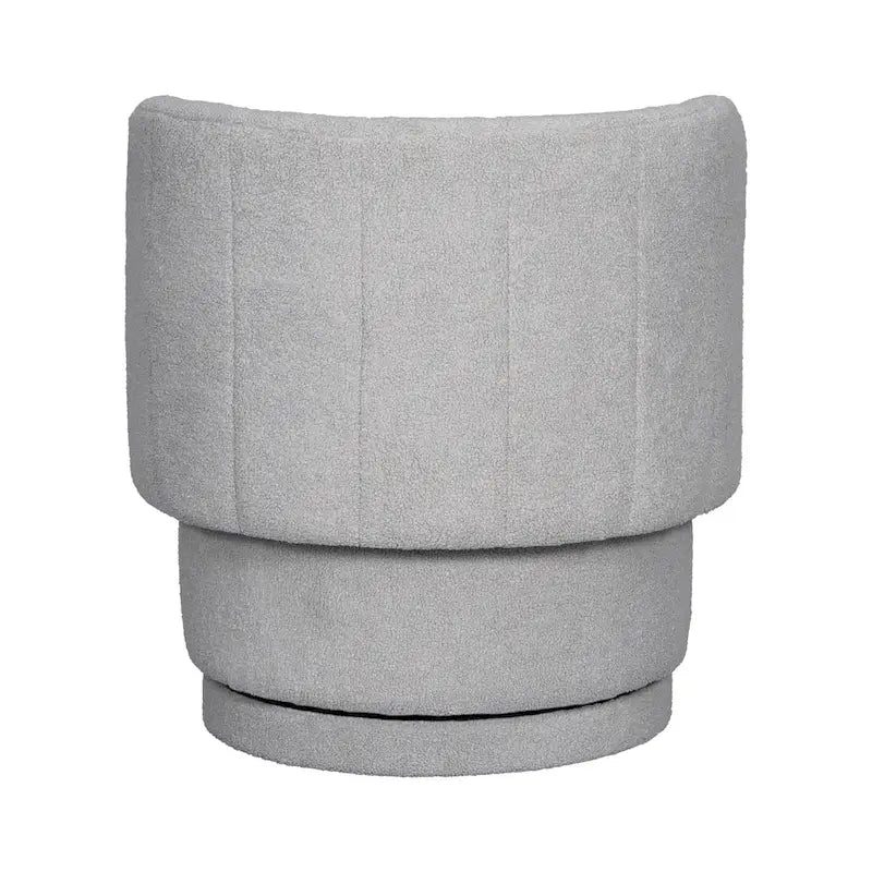 Boucle Fabric Swivel Accent Chair wStorage Space,for Living Room,Gray