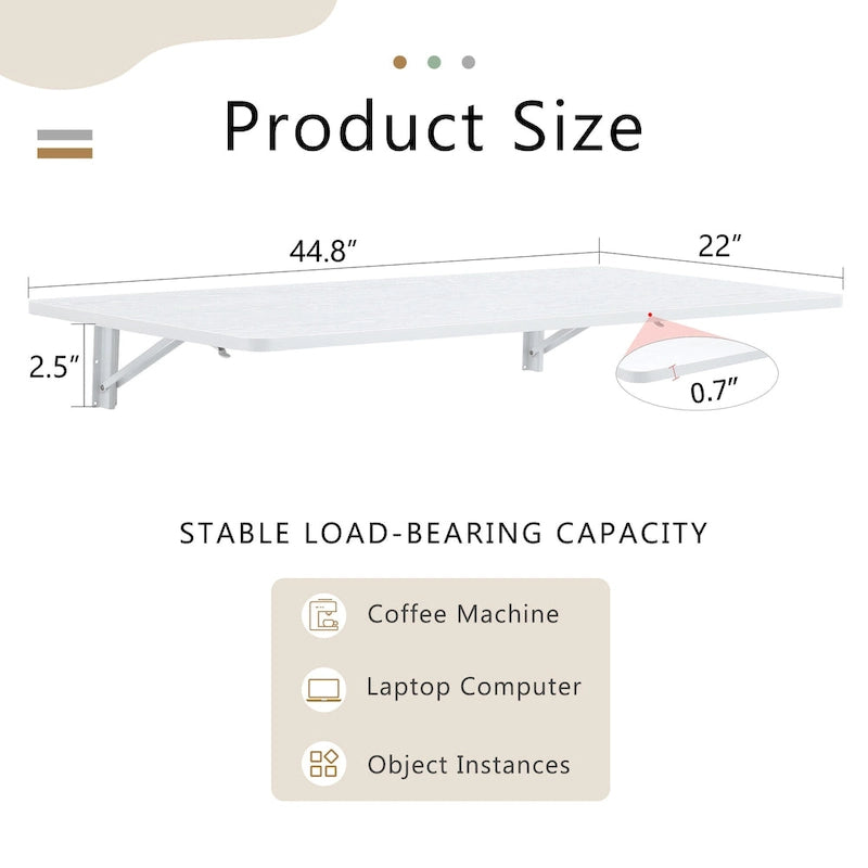 Laundry Room Folding Table Wall Mounted Folding Table for Small Spaces
