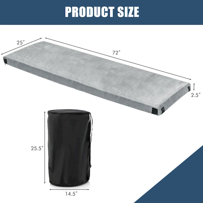 Lightweight Roll-Up Memory Foam Travel Mattress