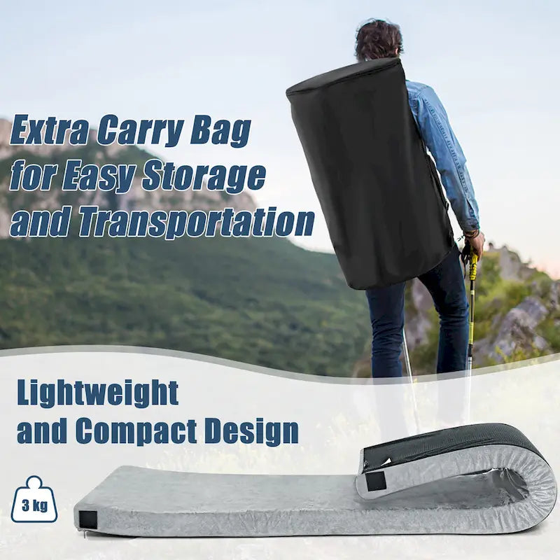 Lightweight Roll-Up Memory Foam Travel Mattress