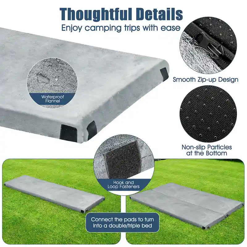 Lightweight Roll-Up Memory Foam Travel Mattress