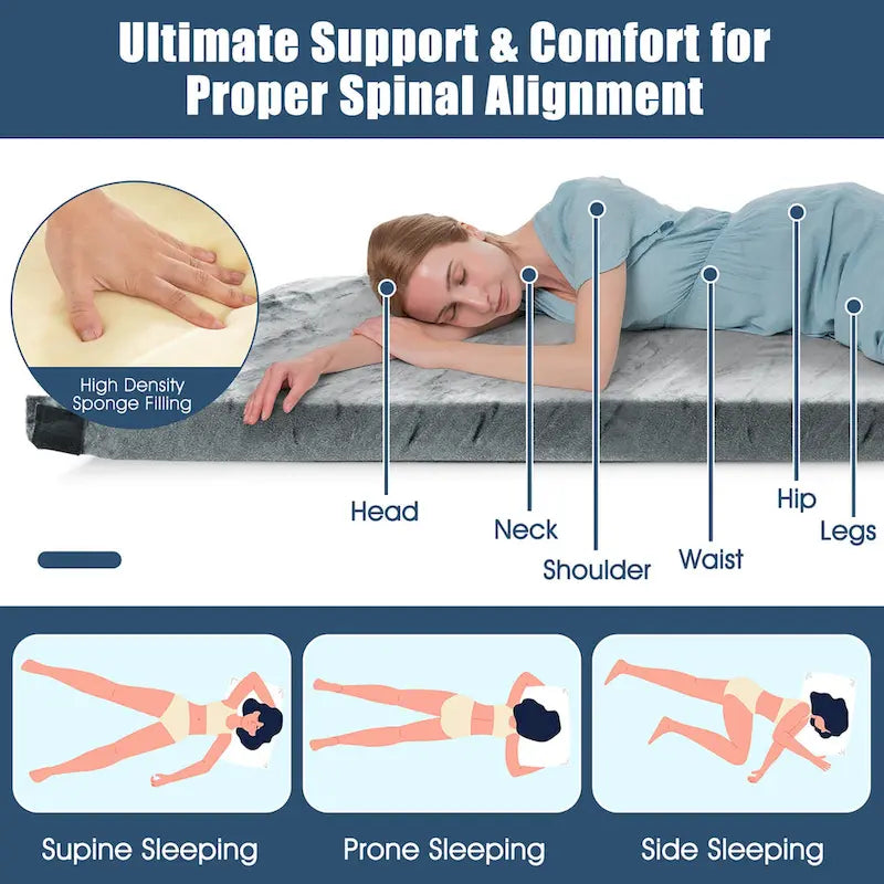 Lightweight Roll-Up Memory Foam Travel Mattress