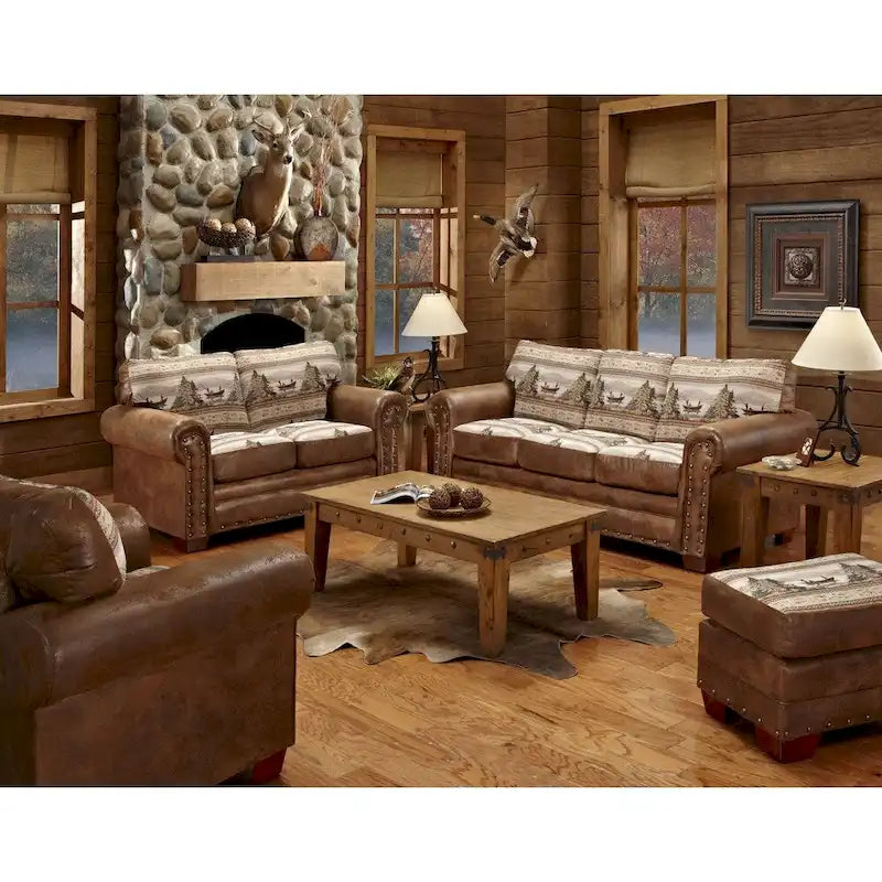 Cotton Printed Tapestry Accent Chair