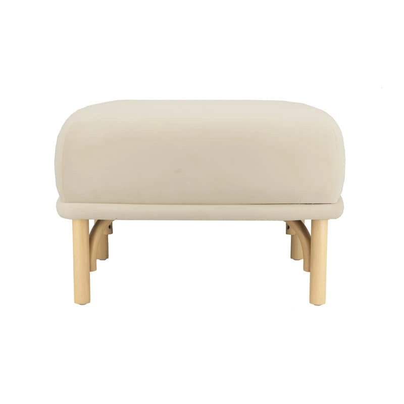 Round Velvet Ottoman