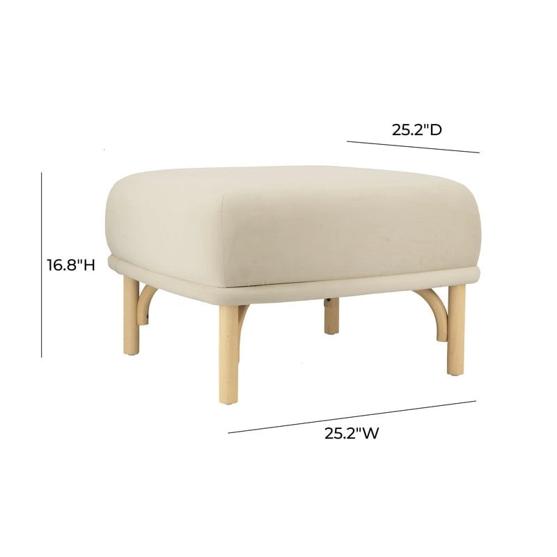 Round Velvet Ottoman