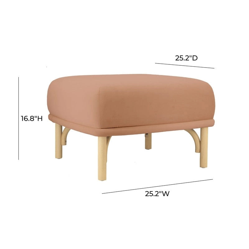 Round Velvet Ottoman