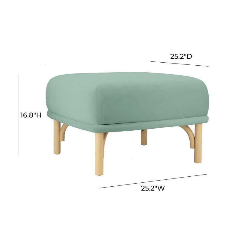 Round Velvet Ottoman