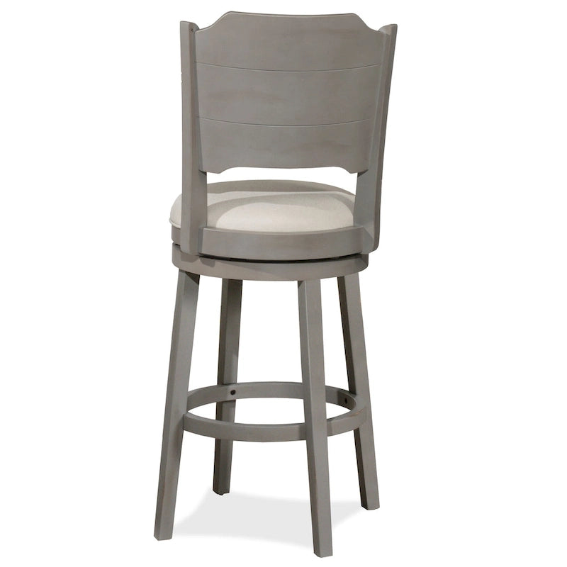 Modern Farmhouse Distressed Gray Swivel Bar Stool