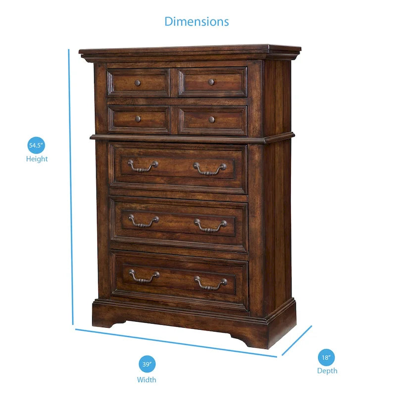 5-Drawer Chest - Rustic Style
