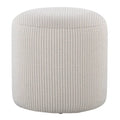 Round 16-Inch Knitted Fabric Pouf Ottoman