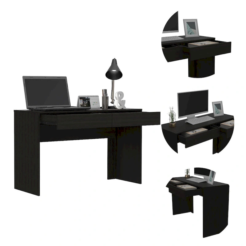 2-Drawer Computer Desk with Handleless Drawers