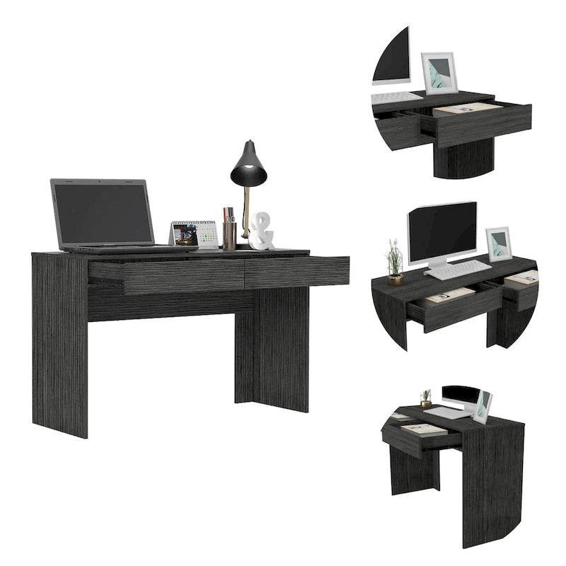 2-Drawer Computer Desk with Handleless Drawers
