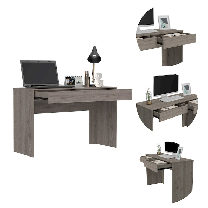 2-Drawer Computer Desk with Handleless Drawers