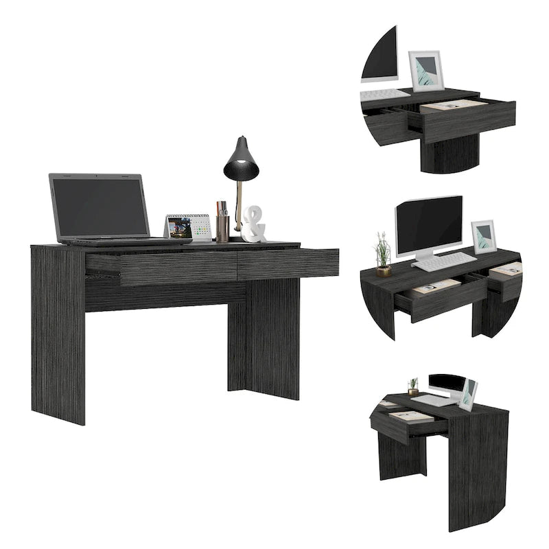 2-Drawer Computer Desk with Handleless Drawers