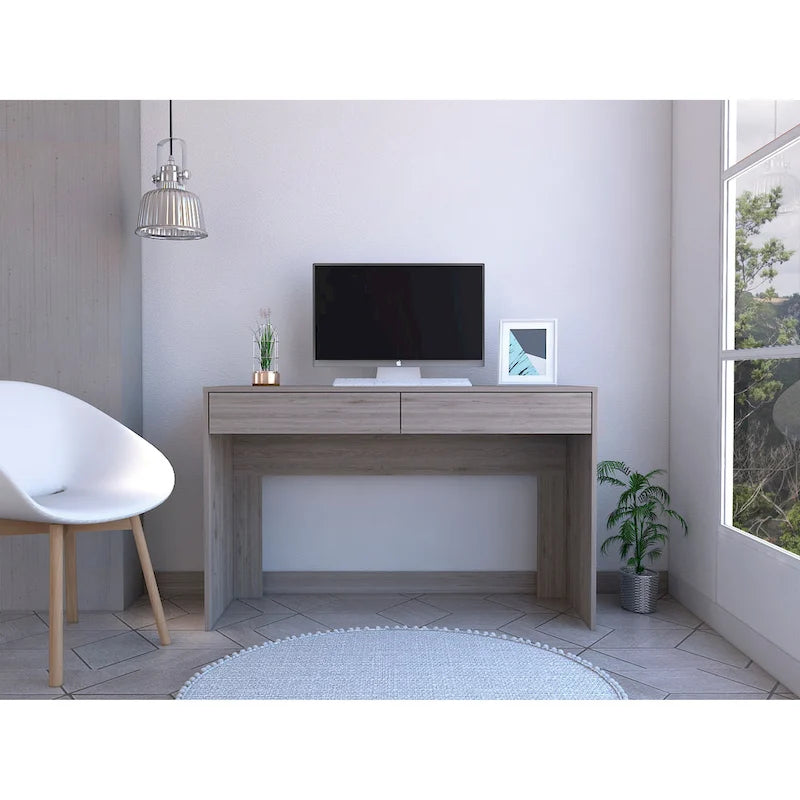 2-Drawer Computer Desk with Handleless Drawers