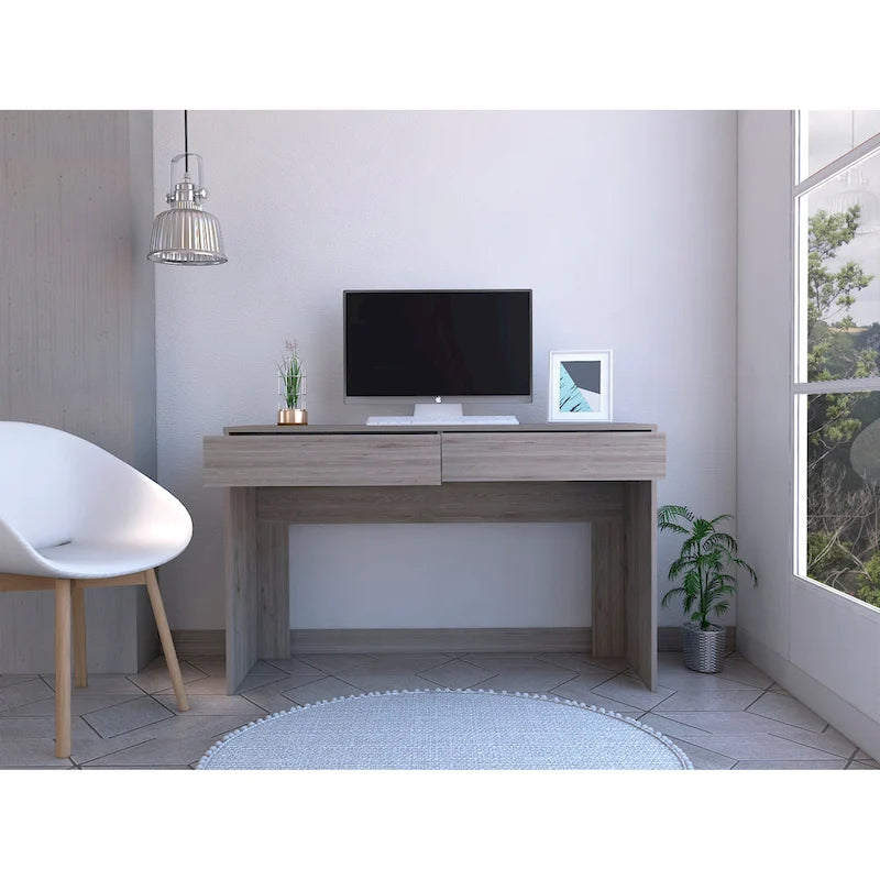 2-Drawer Computer Desk with Handleless Drawers