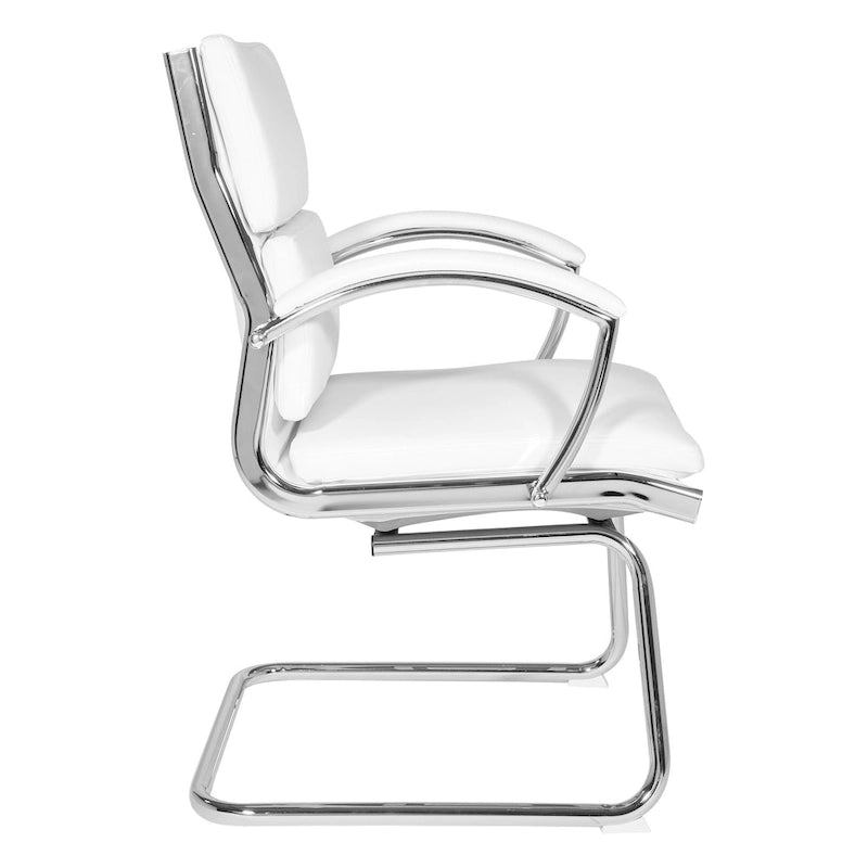 Mid Back Faux Leather Visitor's Chair