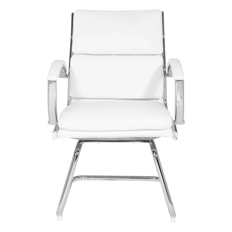 Mid Back Faux Leather Visitor's Chair