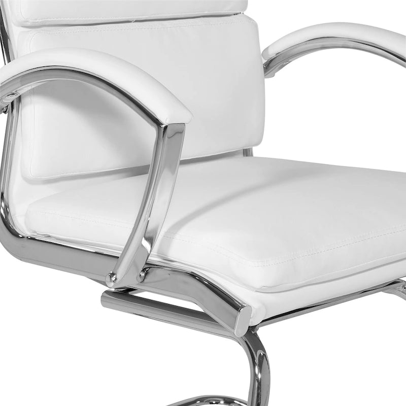 Mid Back Faux Leather Visitor's Chair