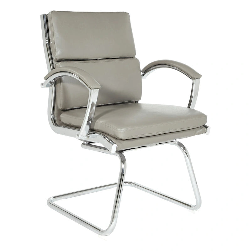 Mid Back Faux Leather Visitor's Chair