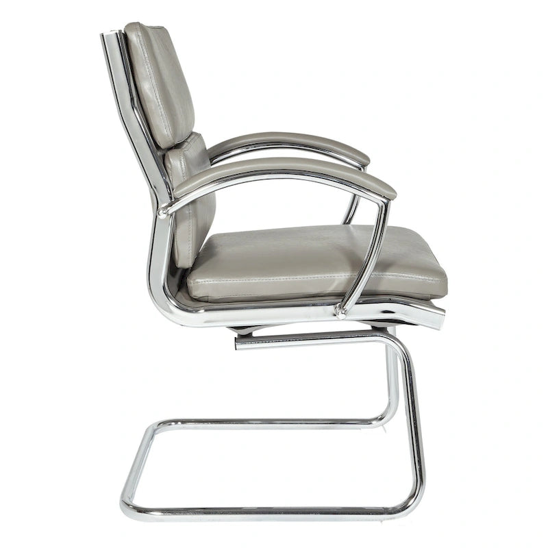Mid Back Faux Leather Visitor's Chair