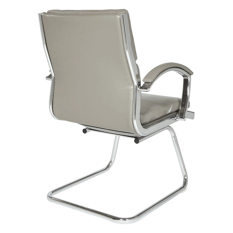Mid Back Faux Leather Visitor's Chair