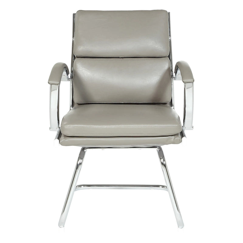 Mid Back Faux Leather Visitor's Chair