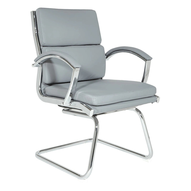Mid Back Faux Leather Visitor's Chair