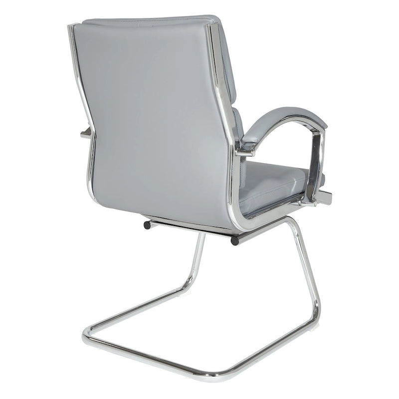 Mid Back Faux Leather Visitor's Chair
