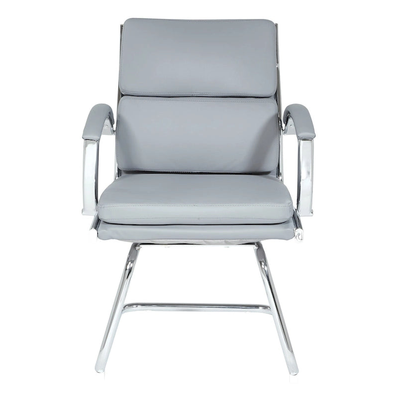 Mid Back Faux Leather Visitor's Chair
