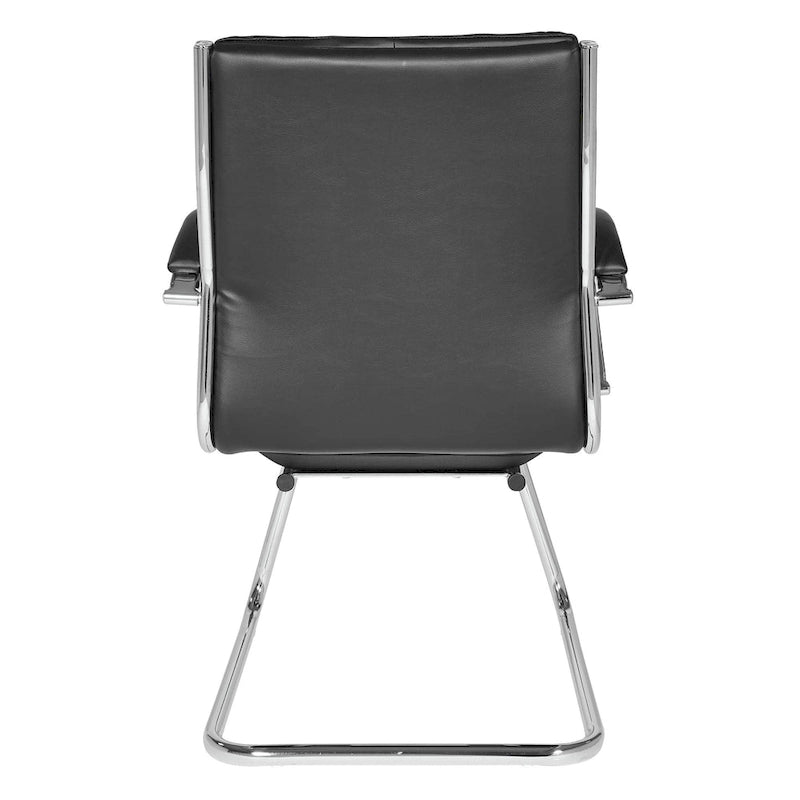Mid Back Faux Leather Visitor's Chair