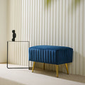 24-Inch Modern Upholstered Entryway Bench with Velvet Seat