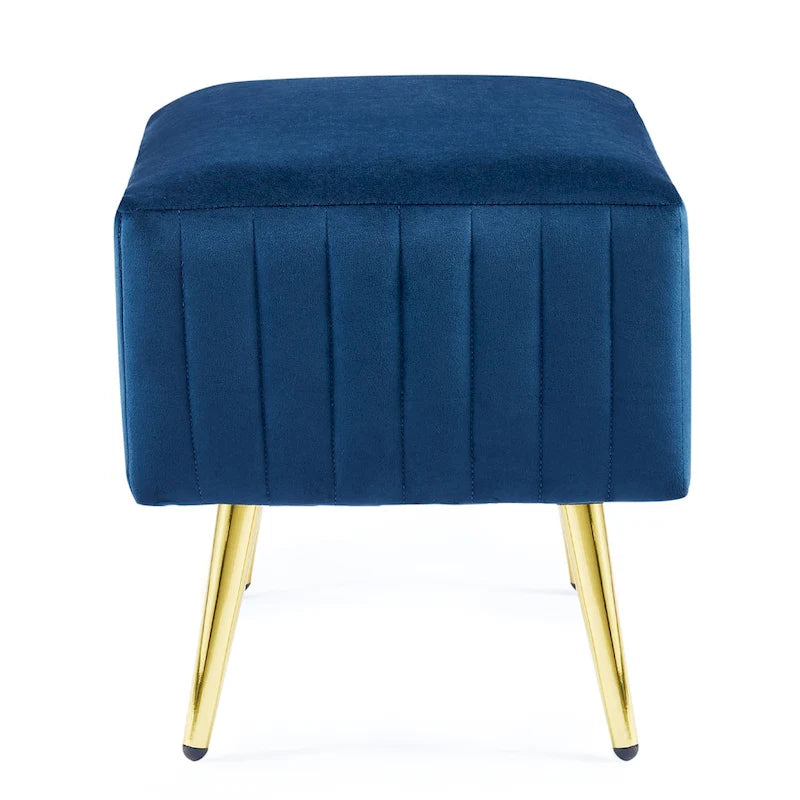 24-Inch Modern Upholstered Entryway Bench with Velvet Seat