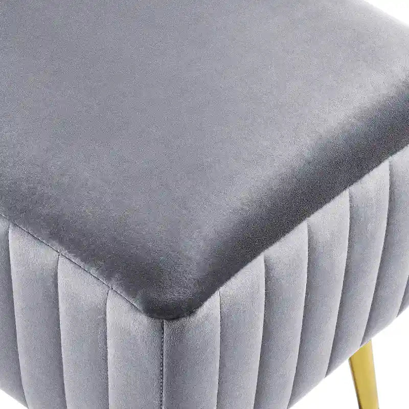 24-Inch Modern Upholstered Entryway Bench with Velvet Seat