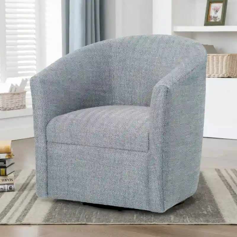 Swivel Barrel Polyester Chair