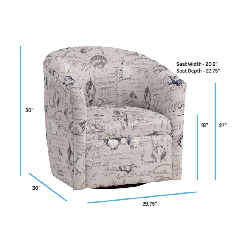 Swivel Barrel Polyester Chair