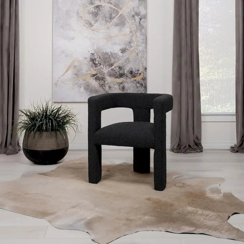 Open Barrel Back Upholstered Accent Chair