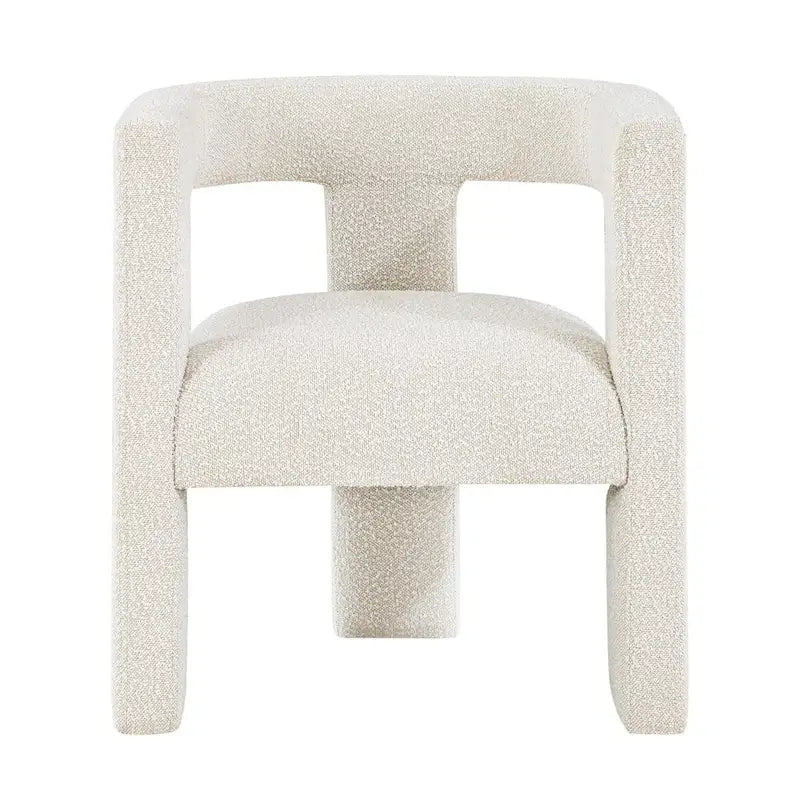 Open Barrel Back Upholstered Accent Chair