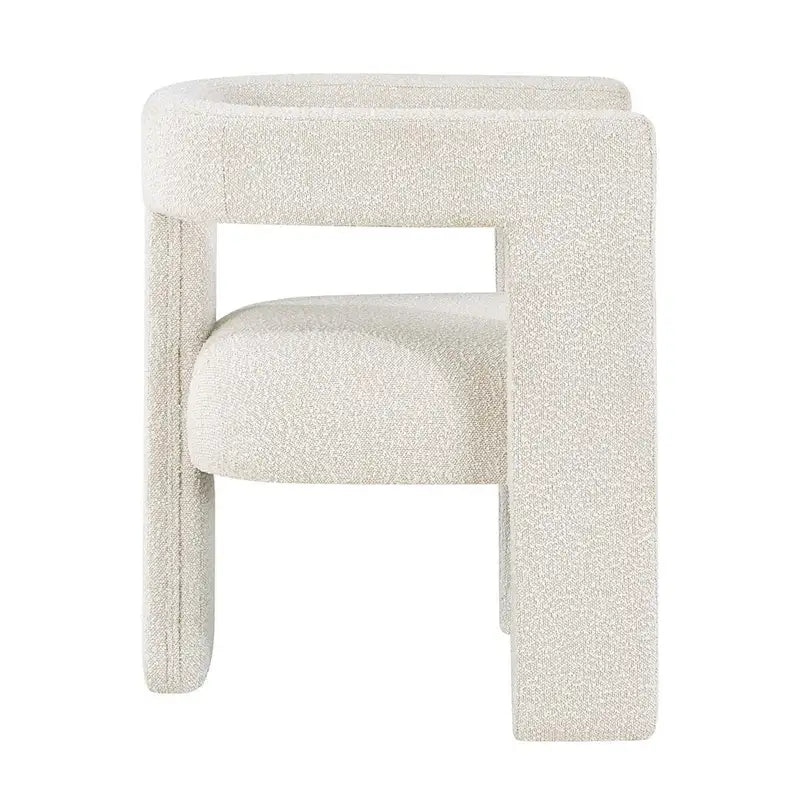 Open Barrel Back Upholstered Accent Chair