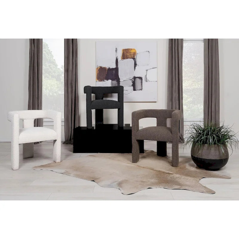 Open Barrel Back Upholstered Accent Chair