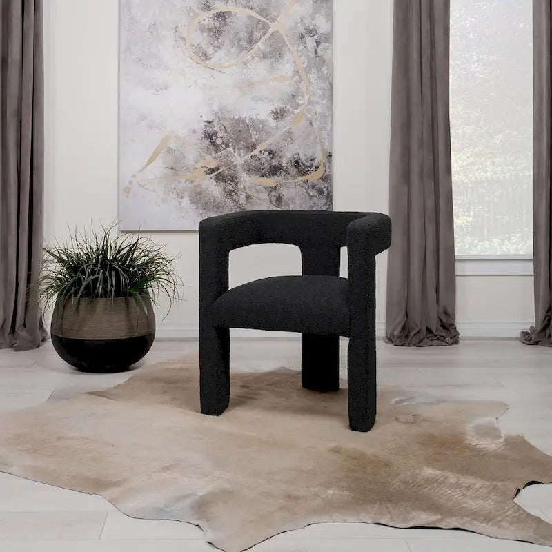 Open Barrel Back Upholstered Accent Chair