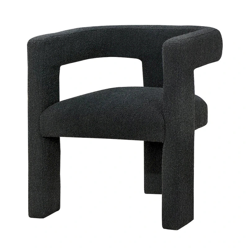 Open Barrel Back Upholstered Accent Chair