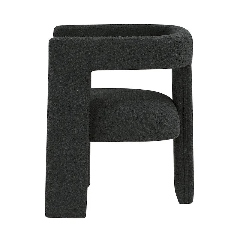 Open Barrel Back Upholstered Accent Chair