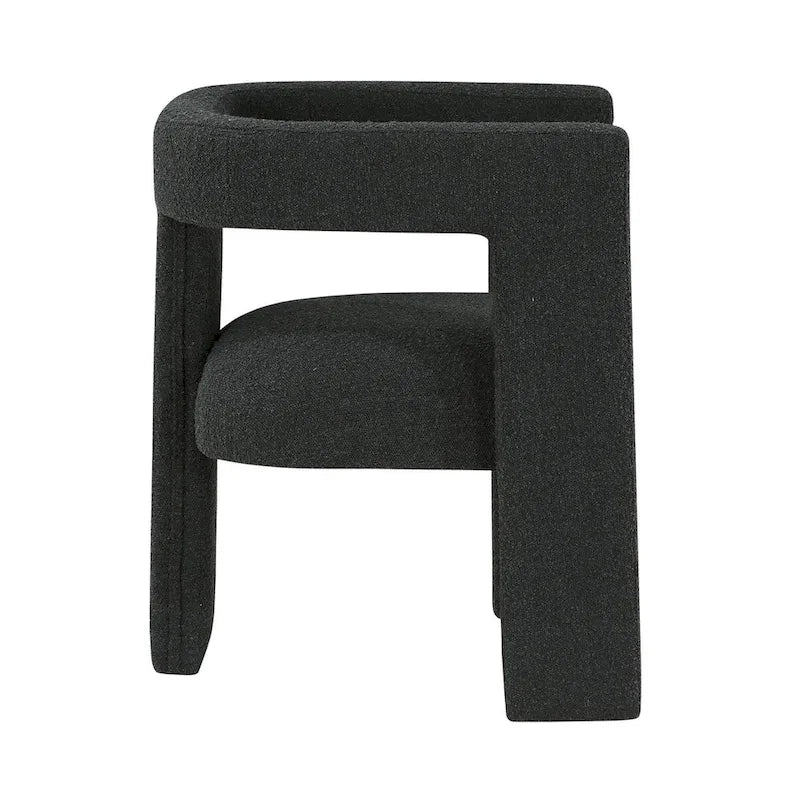 Open Barrel Back Upholstered Accent Chair
